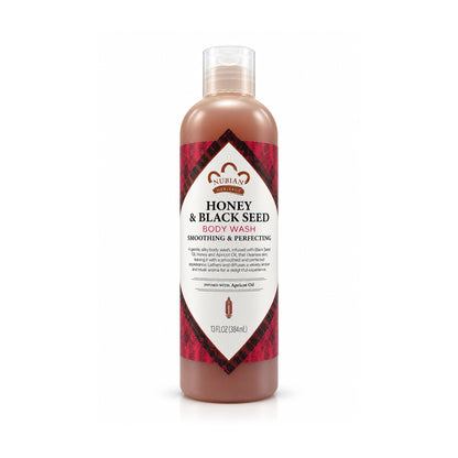 Nubian Heritage Honey & Black Seed Body Wash – Smoothing & Perfecting – 384ml