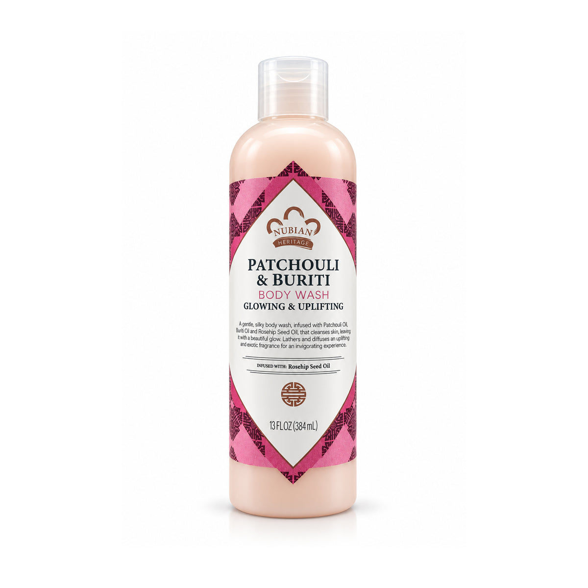 Nubian Heritage Patchouli & Buriti Body Wash – Glowing & Uplifting – 384ml