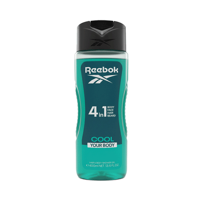 Reebok 4-in-1 Shower Gel for Hair, Body, Face & Beard - 400ml