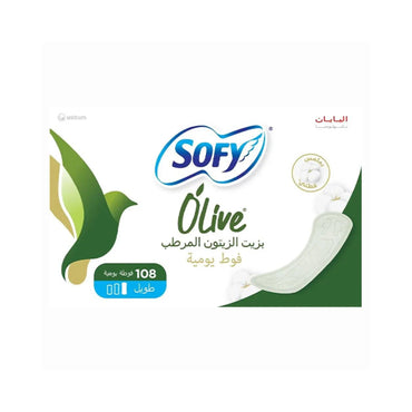سوفي فوط يومية بزيت الزيتون المرطب طويلة – 108 فوطة