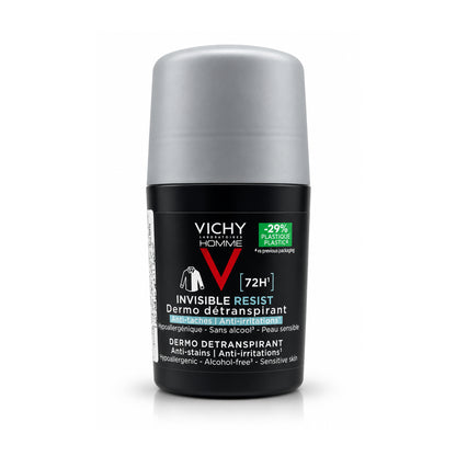 Vichy Homme Invisible Resist 72H Dermo Antiperspirant Roll-On – 50 ml.