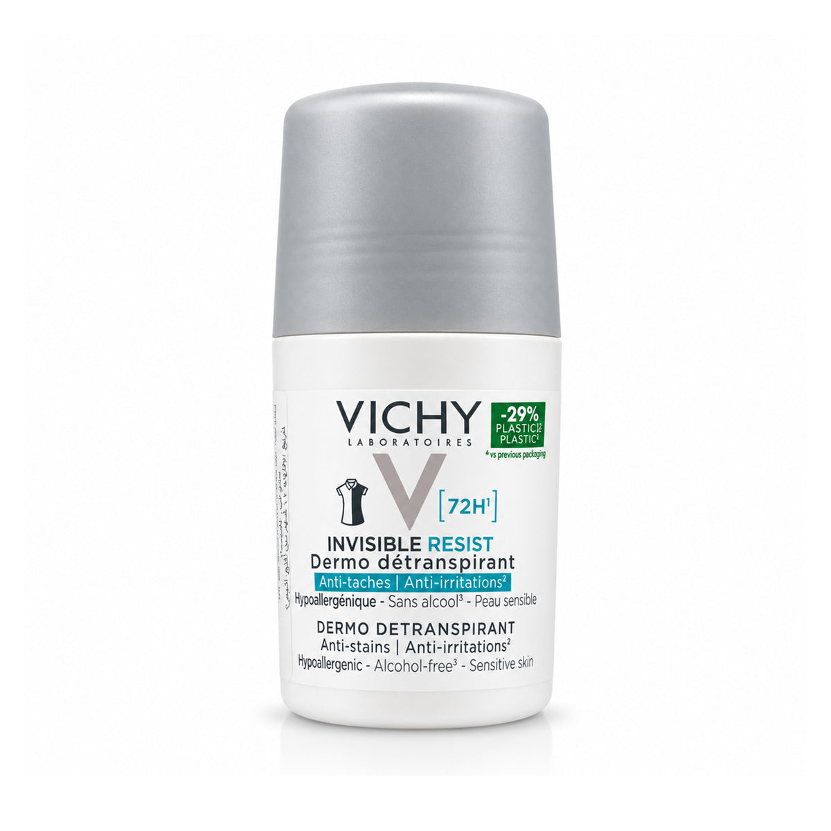 Vichy Invisible Resist 72H Dermo Antiperspirant Roll-On Anti-Stains Anti-Irritations – 50 ml.