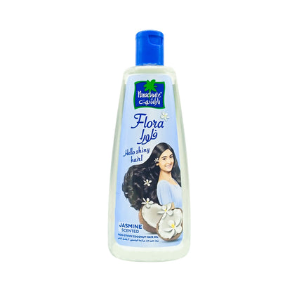 Parachute Flora coconut oil with jasmine scent, non-sticky for hair - 300 ml
