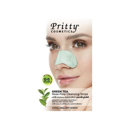 Pritty Nose Pore Strips, Green Tea - 6 Pc