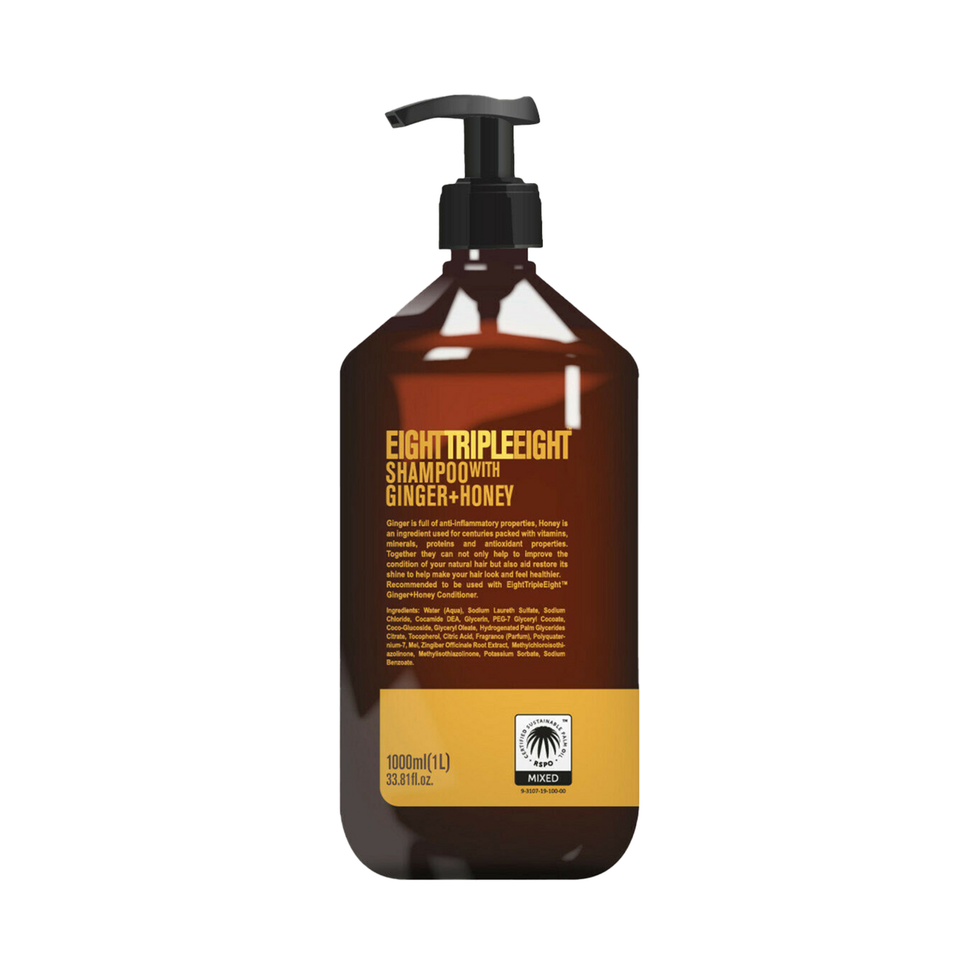 Eight Triple Eight Ginger and Honey Shampoo - 1L