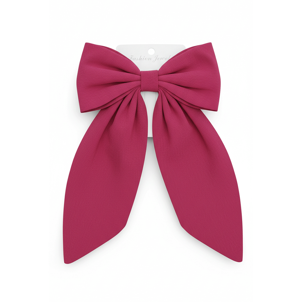 Burgundy Fabric Hair Bow