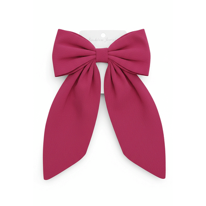 Burgundy Fabric Hair Bow