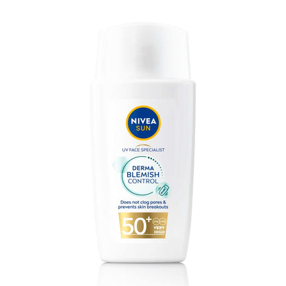 نيفيا صن كريم سائل للوجه للحماية من الشمس +SPF50 والتحكم في عيوب البشرة - 40مل