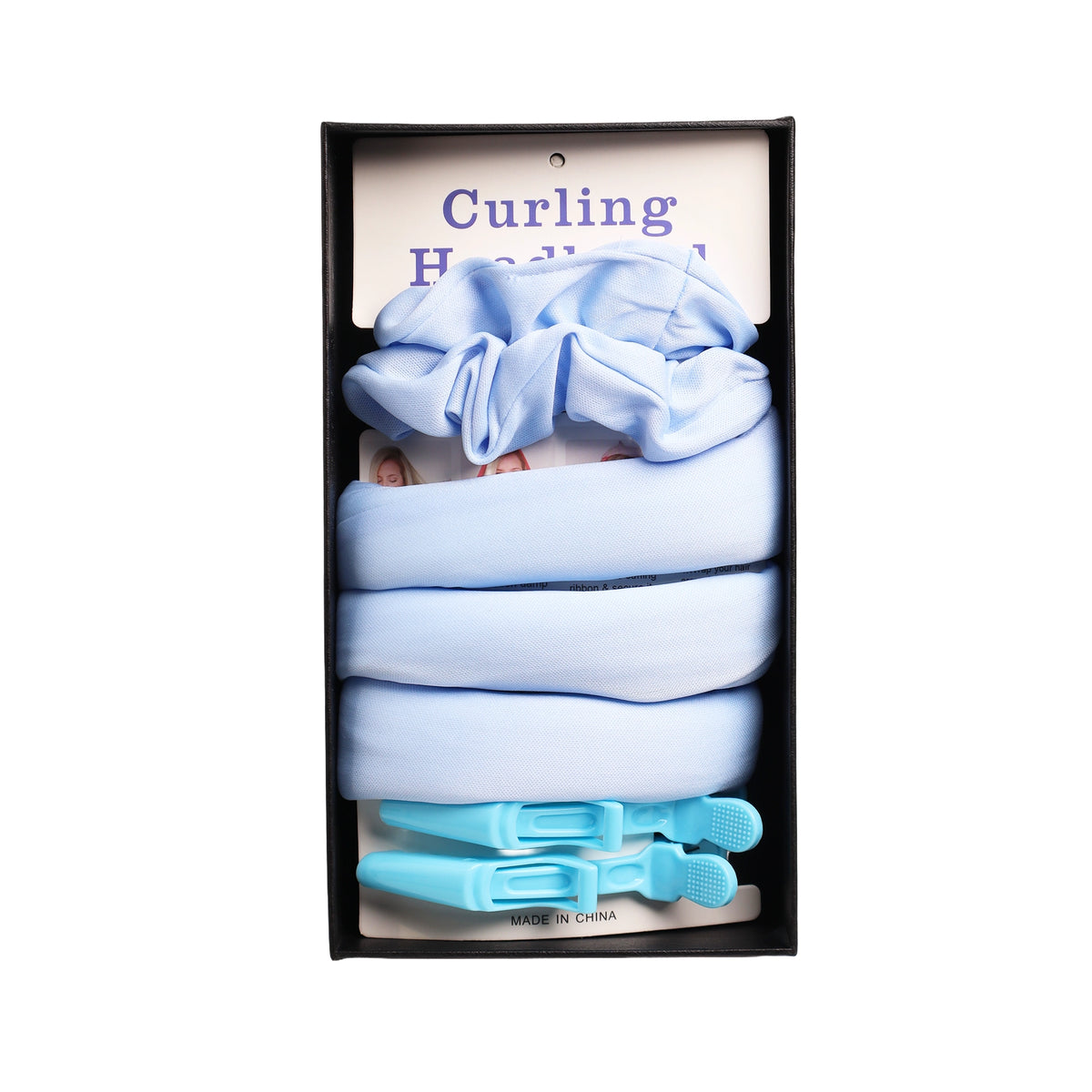 blue Curling Headband Set