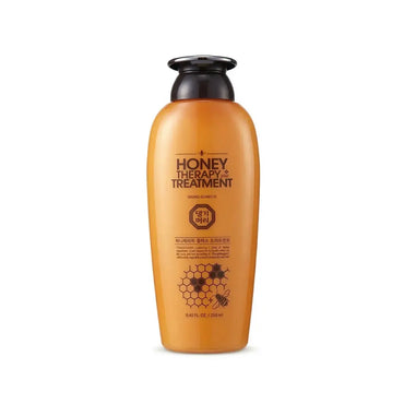 Honey hair treatment bottle