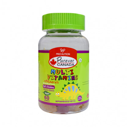PUREVER CANADA MULTI VITAMINS + MINERALS KID'S GUMMY - 60 gummies