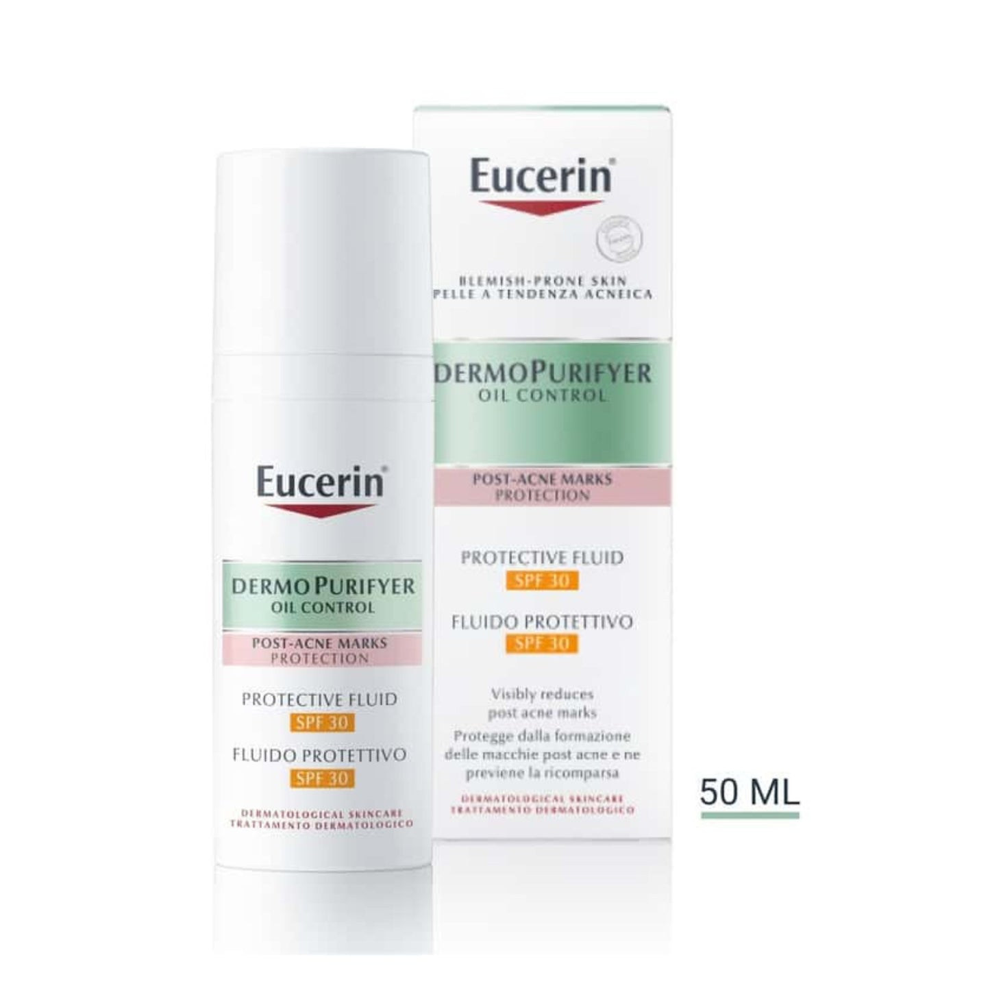 يوسيرين  ديرمو بيور يفيير سائل وقائي SPF30 لتقليل من البقع والشوائب -50مل