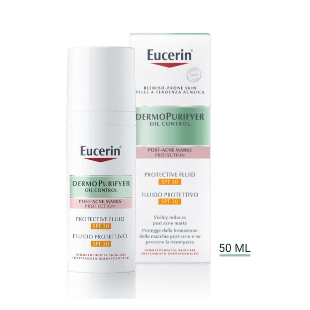يوسيرين  ديرمو بيور يفيير سائل وقائي SPF30 لتقليل من البقع والشوائب -50مل
