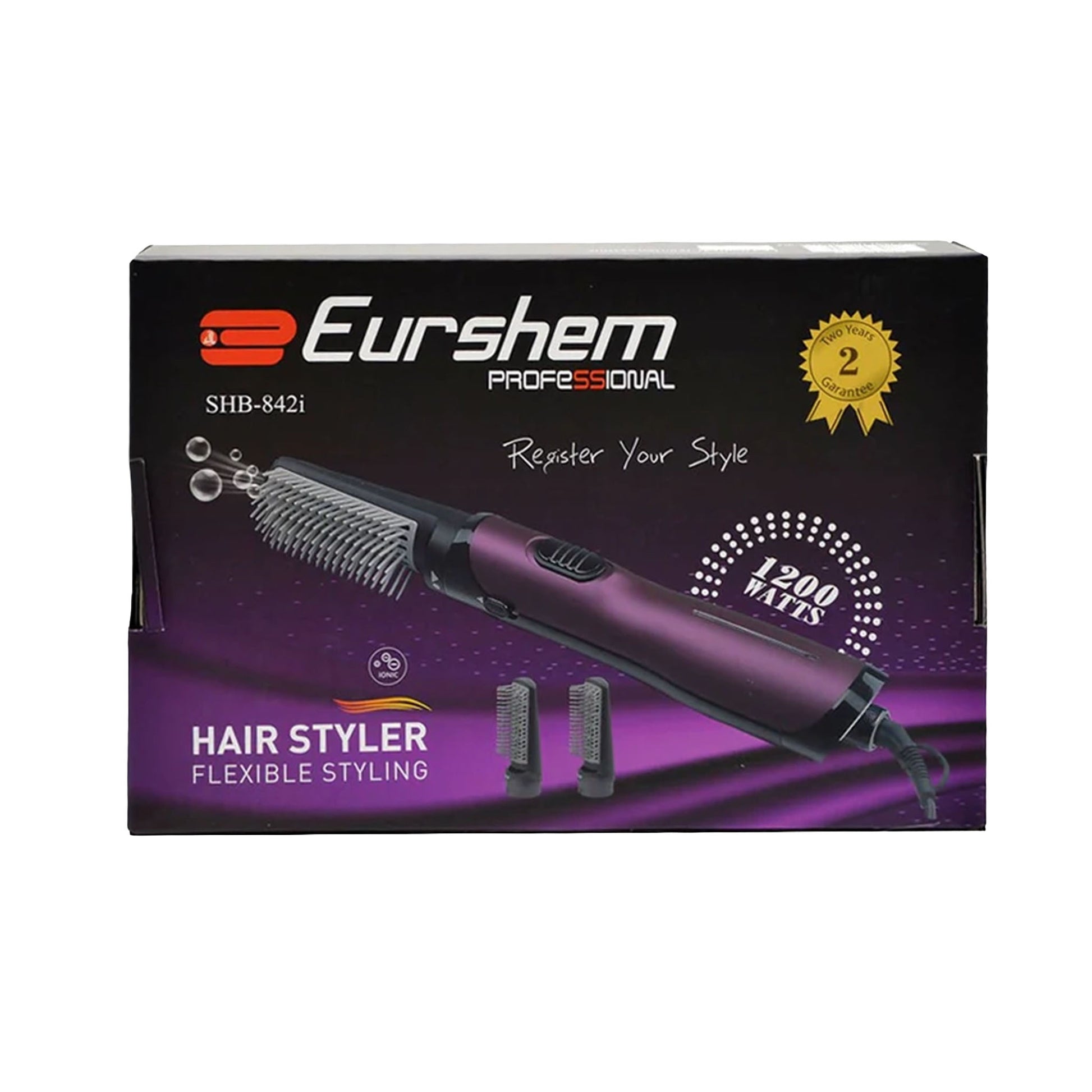 eurochem-professional-hair-dryer-1200-watts-with-2-interchangeable-brushes