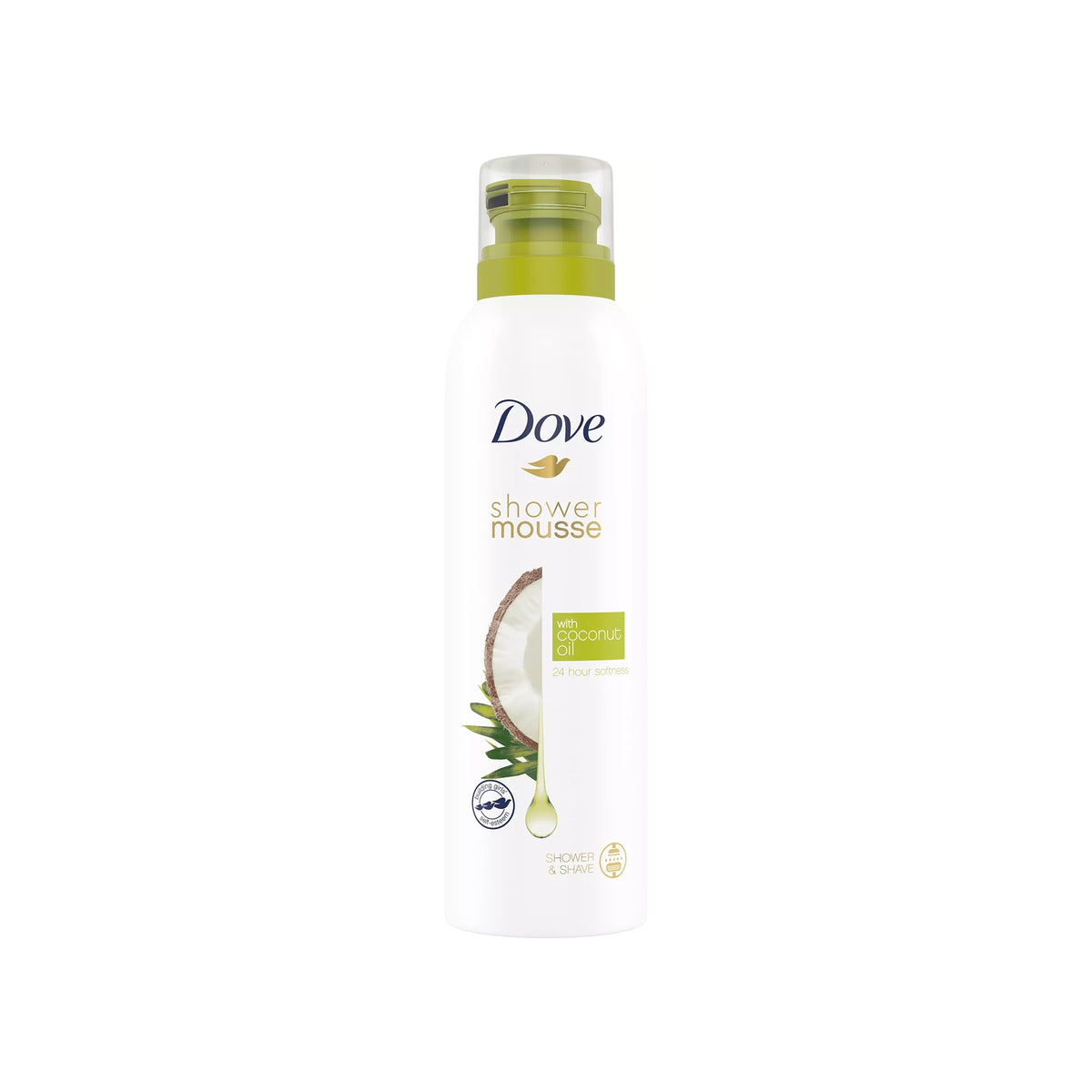 دوف رغوة استحمام وحلاقة مرطبة للجسم – 200 مل - COCONUT OIL