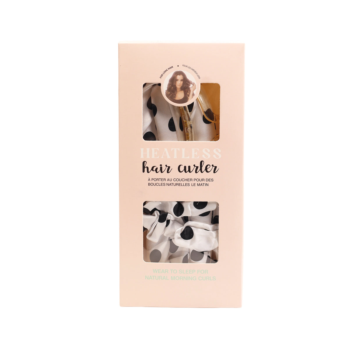 White Polka Dot Curler