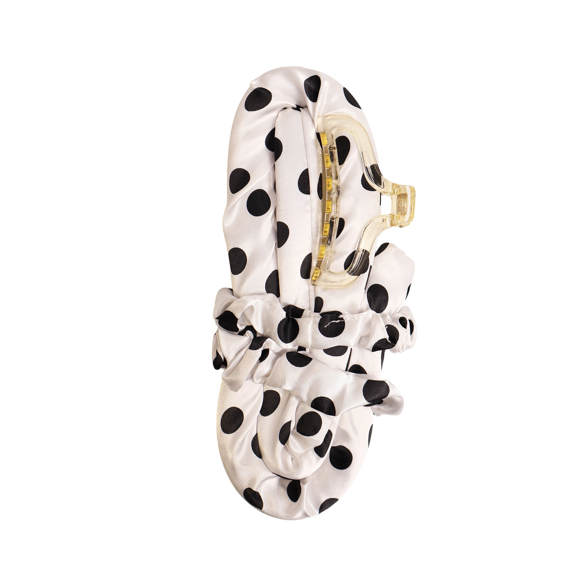 White Polka Dot Curler