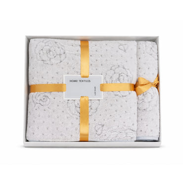 home-textile-classic-fashion-cotton-bath-towel-set-for-body-and-hair-light-grey-2-pieces