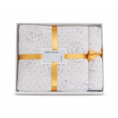 home-textile-classic-fashion-cotton-bath-towel-set-for-body-and-hair-light-grey-2-pieces