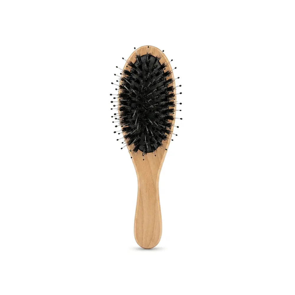 Wooden oval hair brush