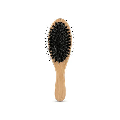 Wooden oval hair brush