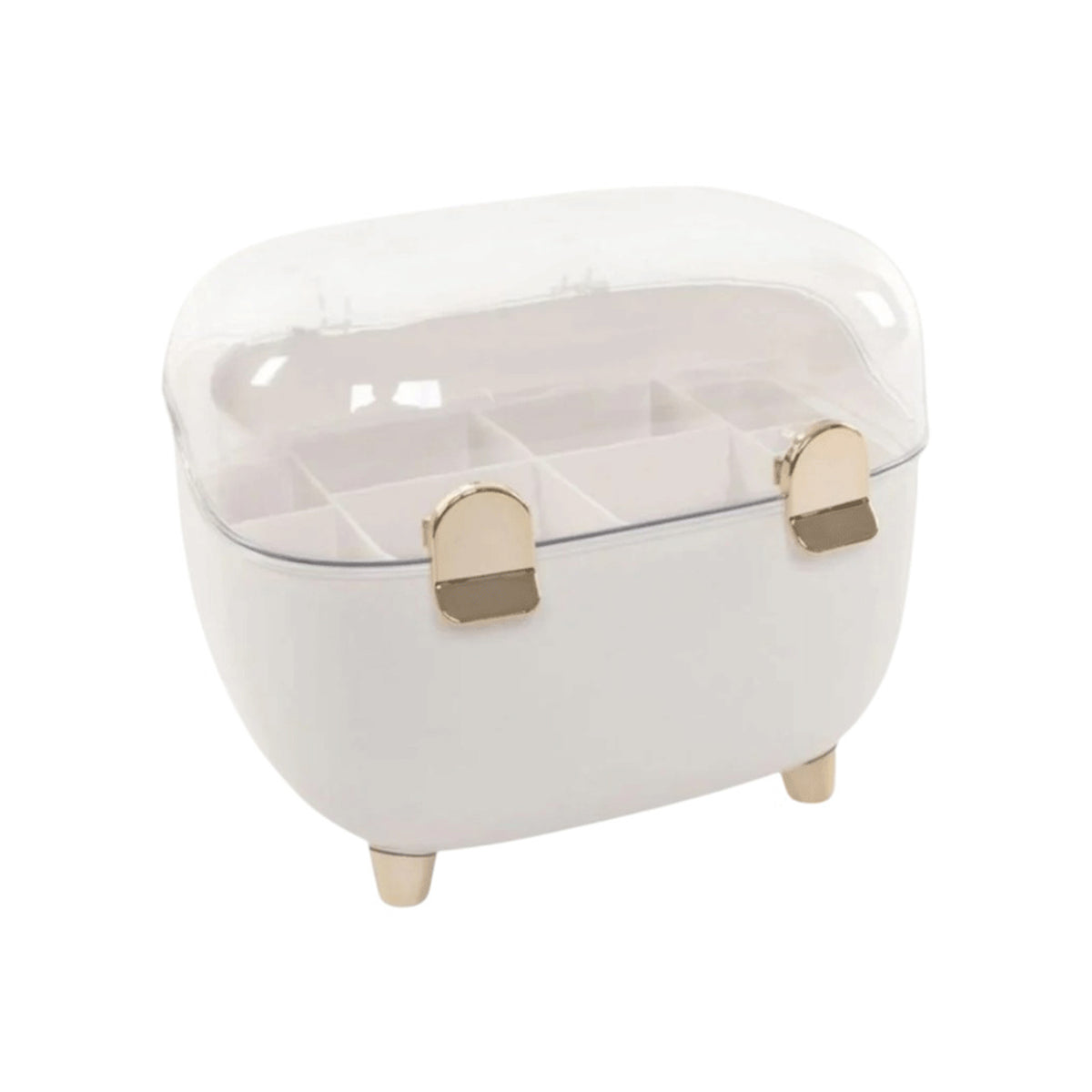makeup-organizer-box-with-a-transparent-lid-and-internal-compartments-with-two-locks-one-piece