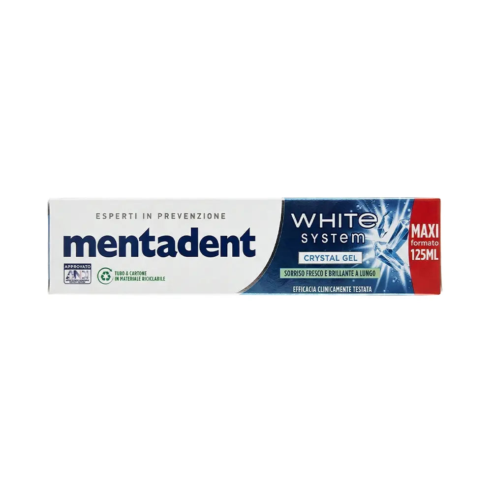 Mentadent crystal gel toothpaste