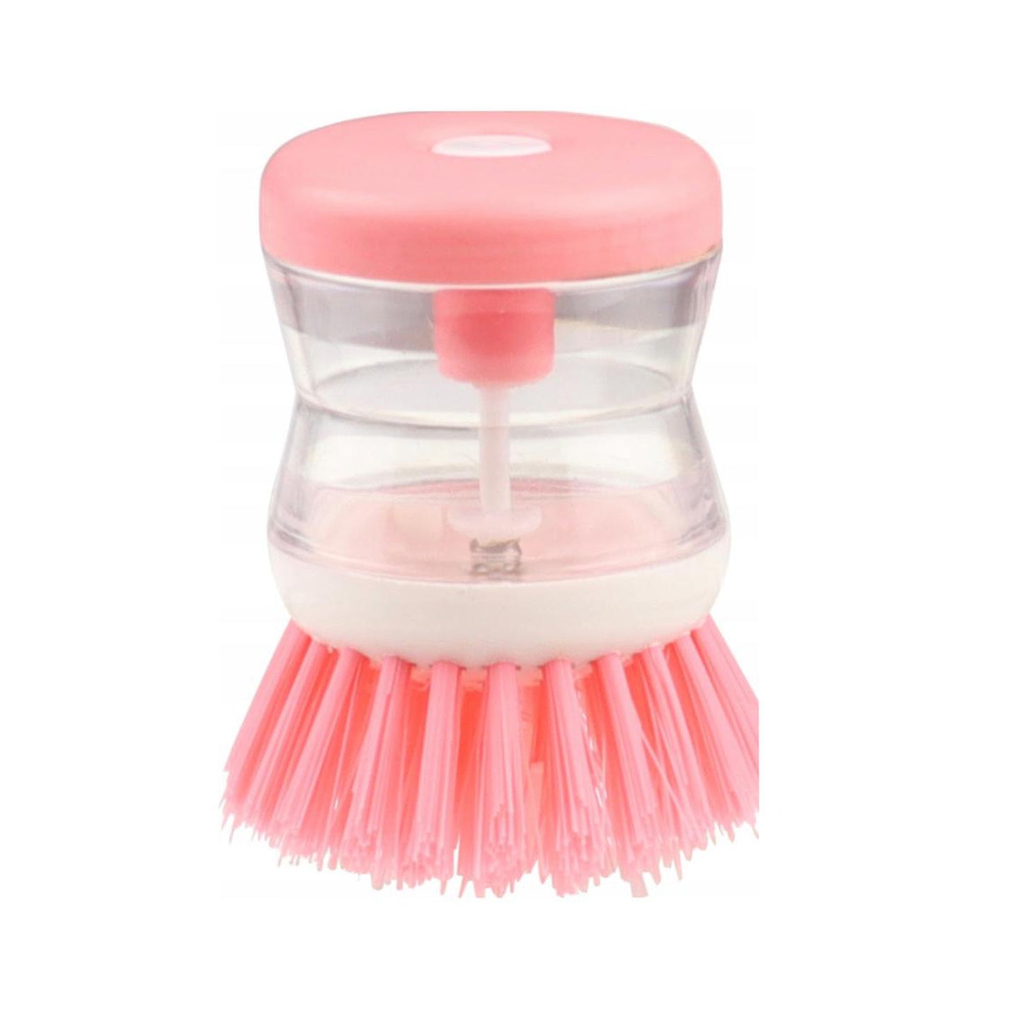 فرشاة لتنظيف الأواني مع موزع صابون (ألوان عشوائية )-1 قطعة