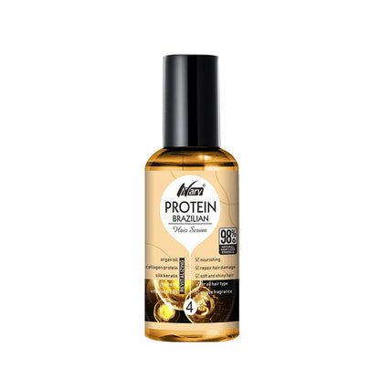 Nary protein brazilian luxury maintenance hair serum 100ml with argan oil and silk keratin for soft and shiny hair