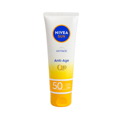 نيفيا صن كريم للوجه للحماية من أشعة الشمس SPF50 و Q10 مقاومة التجاعيد - 50مل
