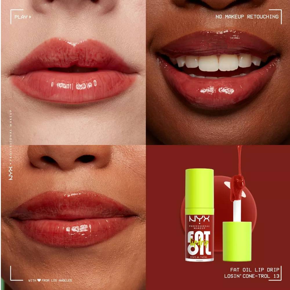 NYX Lip Oil Swatche