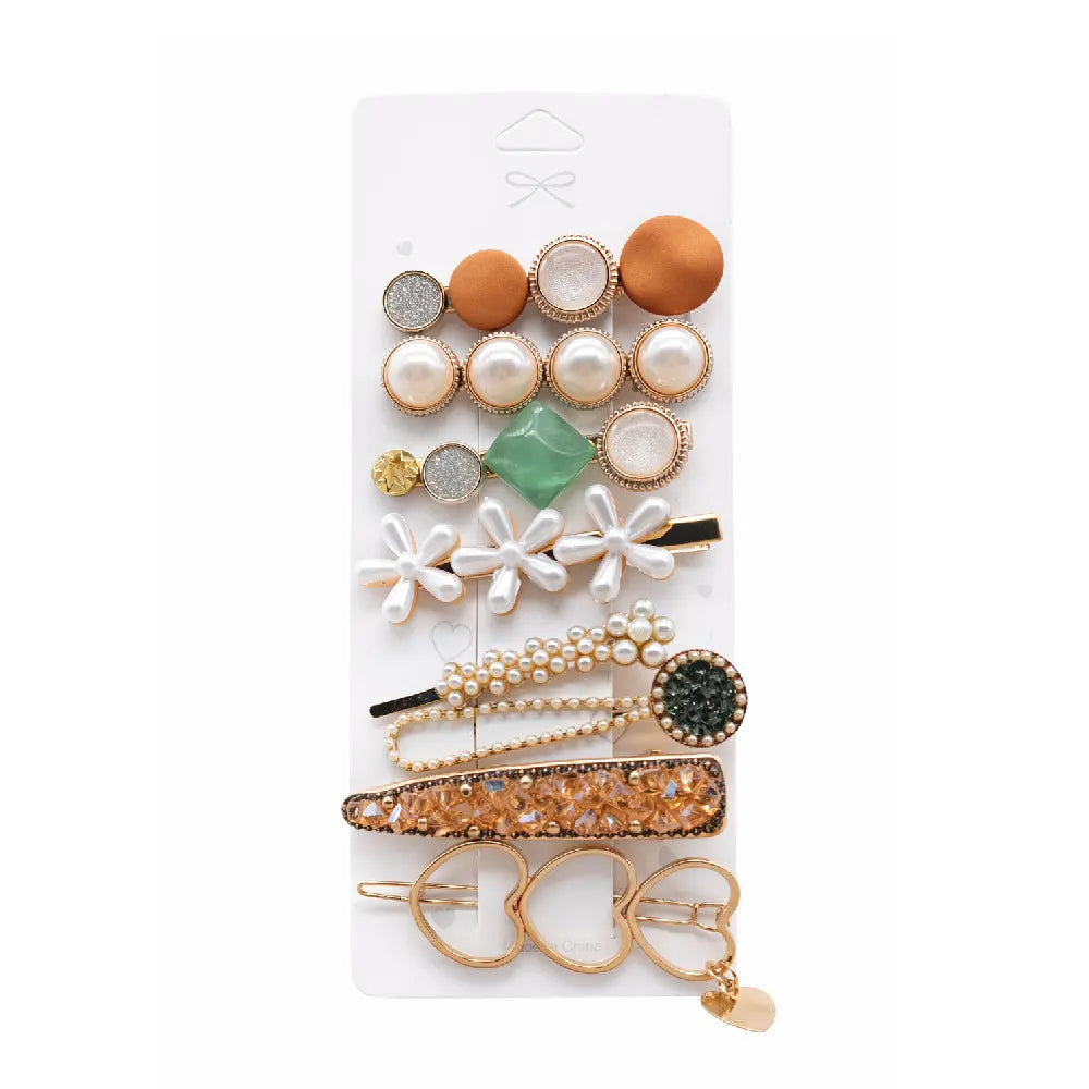 Pearl Flower Hair Clips