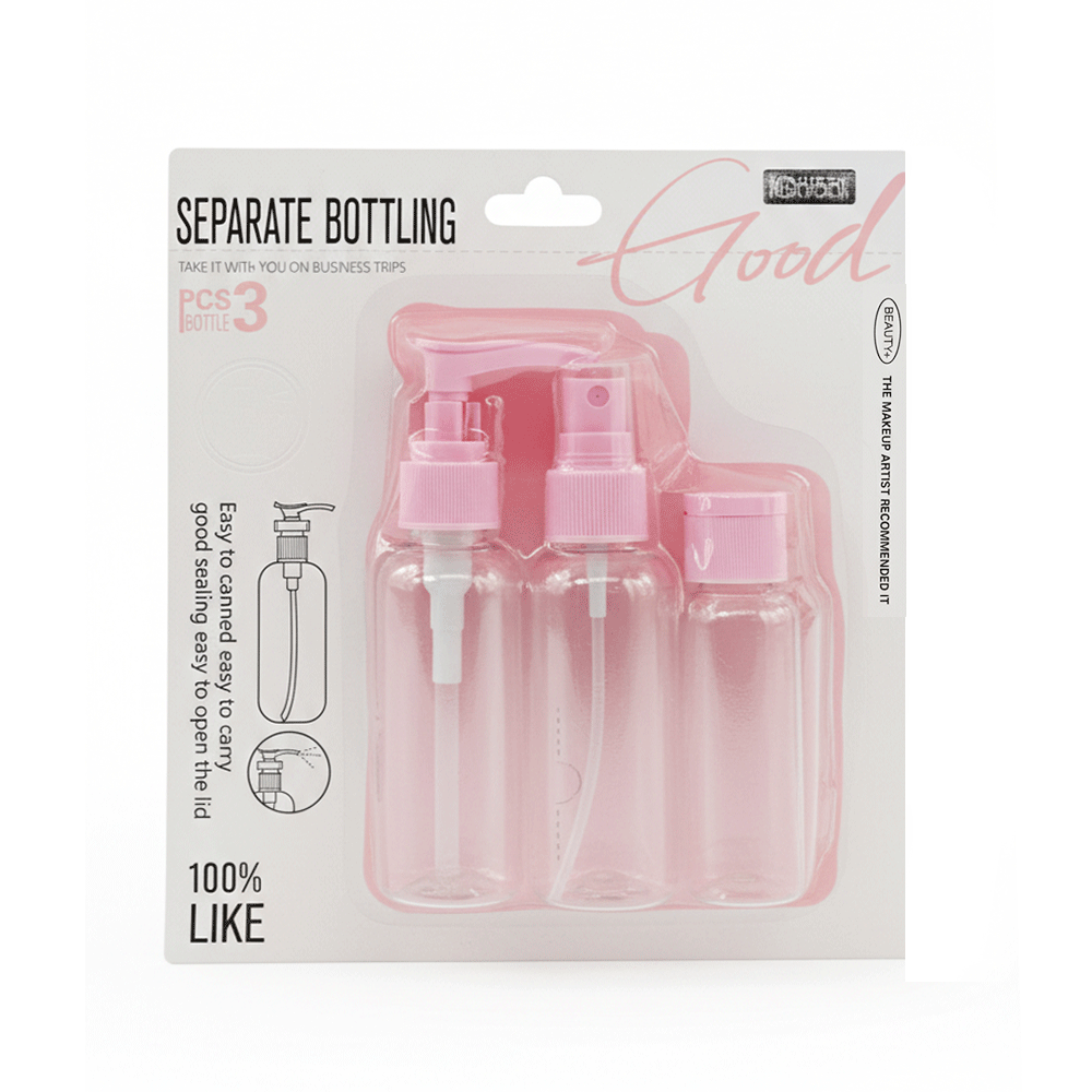 Pink Travel Bottle Set