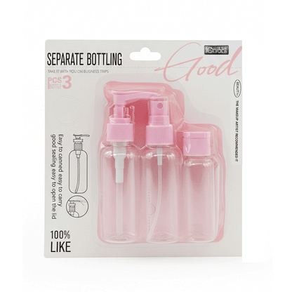 Pink Travel Bottle Set