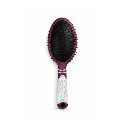 Purple oval hair brush