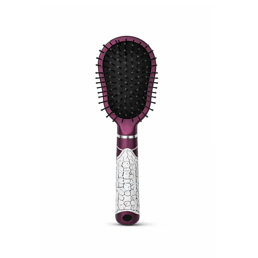 Purple oval hair brush