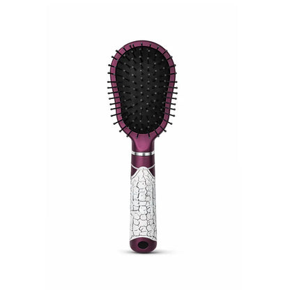 Purple oval hair brush