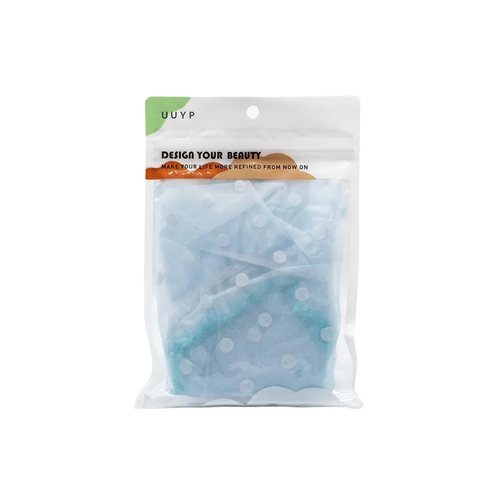 Blue shower cap